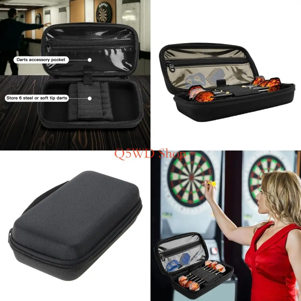 Q5WD EVA Foams Shell Case, Holds 6 and Accessories, Tip, Shafts and Flight, for Steel Tip and Soft Tip