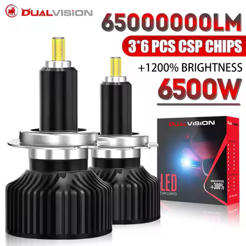 6500W H7 Led Bulb Canbus H1 H3 H4 H11 H8 H9 65000000LM Fog Light 9006 Hb4 9005 Hb3 9012 Led Lamp Plug and Play 360 3D Auto 6500K