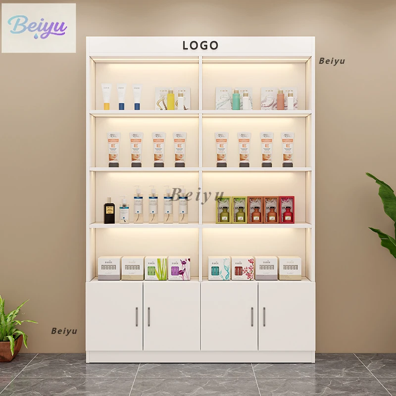 

Шкаф-витрина для косметики со светом, полка для демонстрации косметических товаров, подарочный шкафчик для орнаментов, парикмахерская, шкаф для образцов