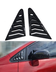 For Nissan Tiida Hatchback 2005-2010  Carbon Car Front Triangle Window Louver Side Shutter Blind Shades Cover Trim Sticker Vent