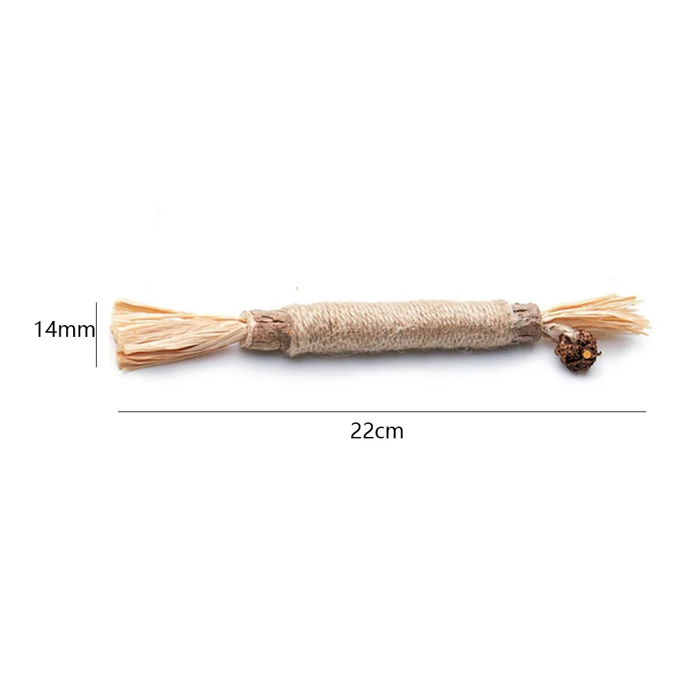 3pcs Pet Cat Snacks Sticks Silvervine Cat Molar Toothpaste Stick Natural Cat Teaser Molar Stick Safe with Jute Rope Pet Supplies