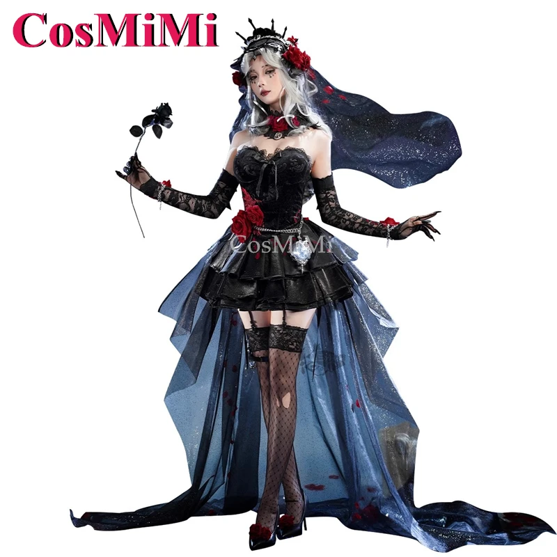 CosMiMi Ada Messmer/Masak Cosplay, kostum V identitas permainan malam abadi gaun elegan pesta karnaval pakaian bermain peran