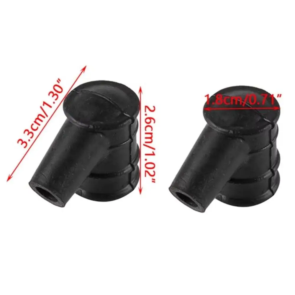 5Sets Rubber Metal Chainsaw Coil Cap Black Silver 3.3x2.6x1.8cm Coil Cap and Spring Kit High Voltage Replacement Part