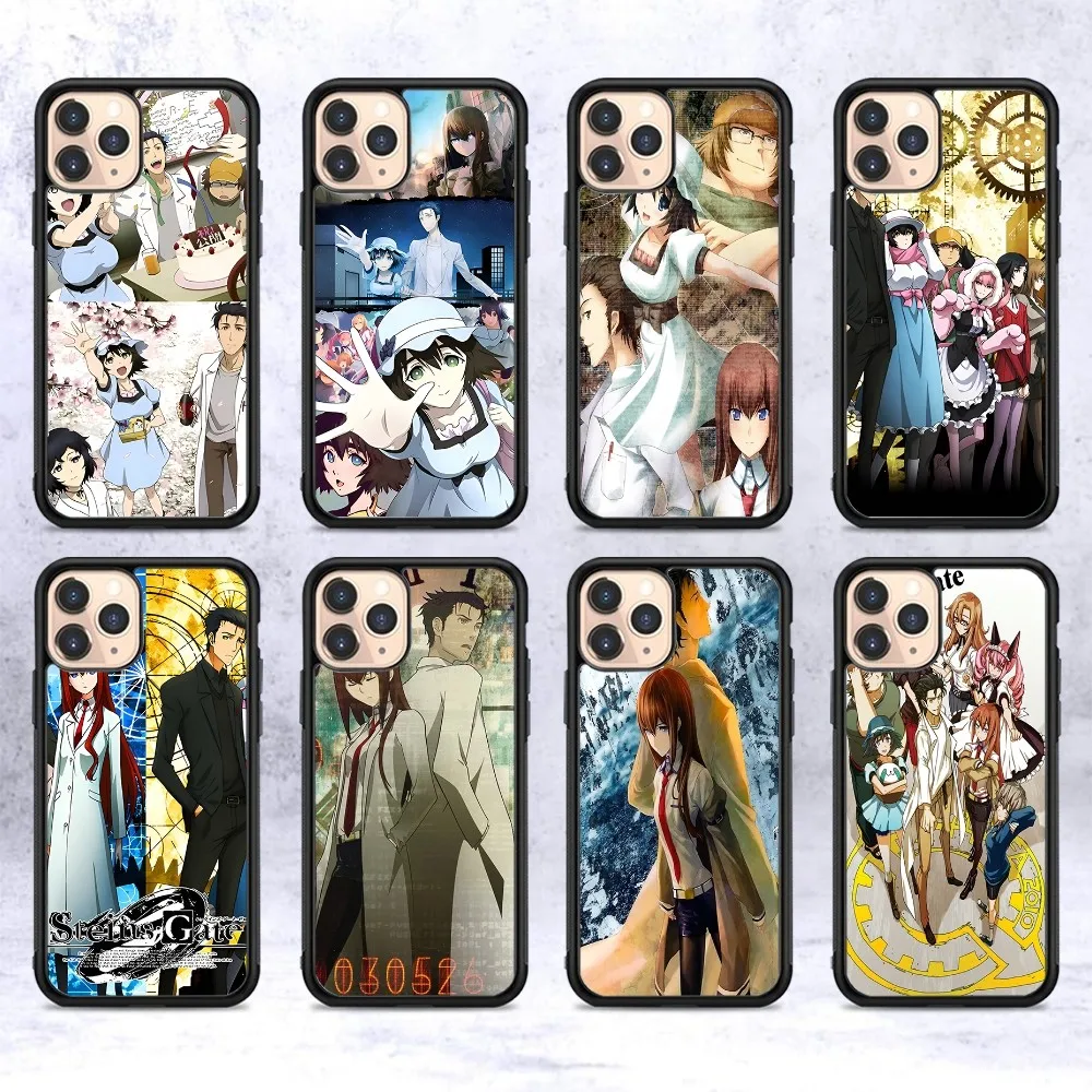 Steins Gate Phone Case Silicone PC+TPU Case For iPhone 14 11 12 13 Pro Max 8 7 6 Plus X XR Hard Fundas