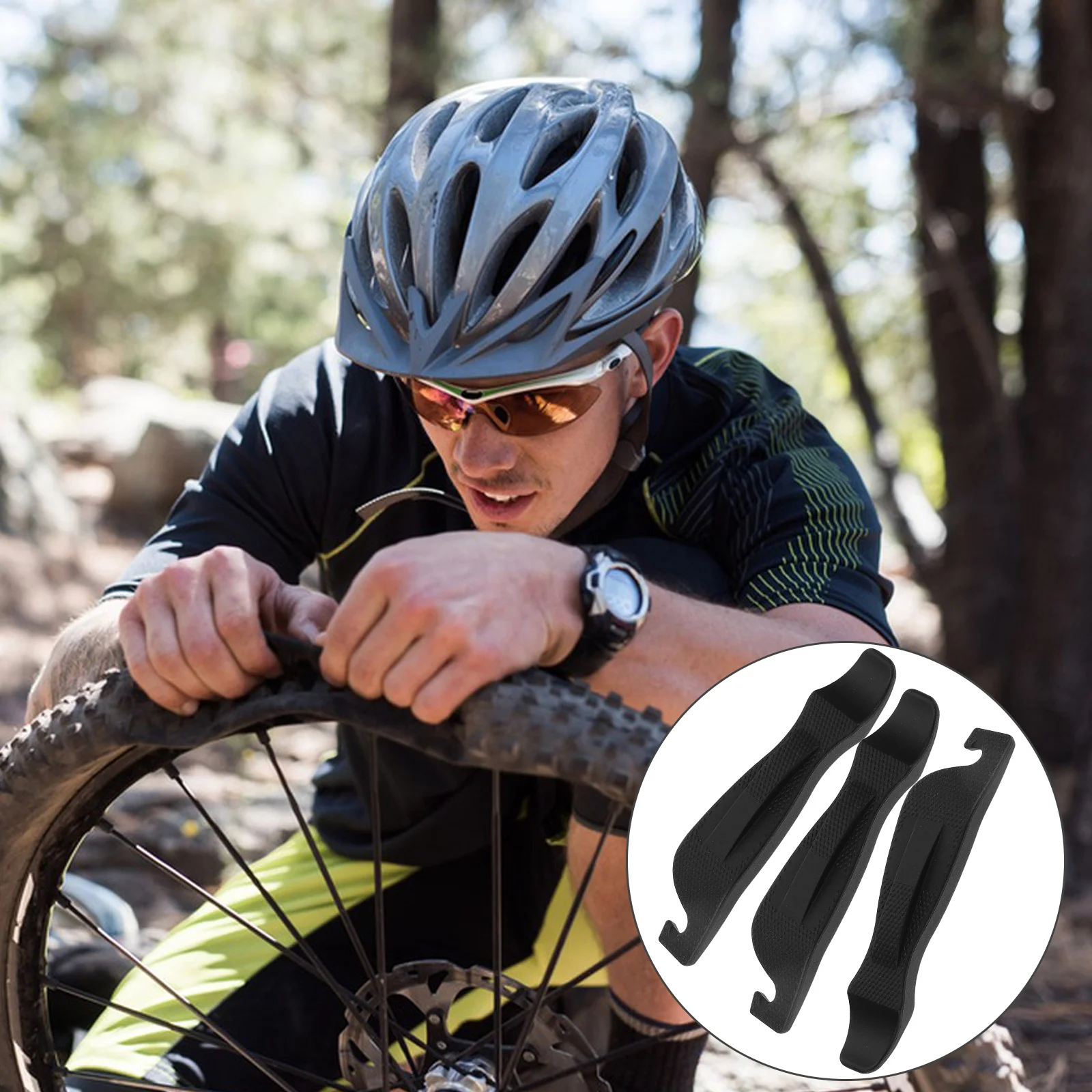 

3Pcs Bike Tire Lever Portable Compact Durable Bike Repair Tool Cycling Tire Removal Pry Bar for Mountain Road Bikes Riding
