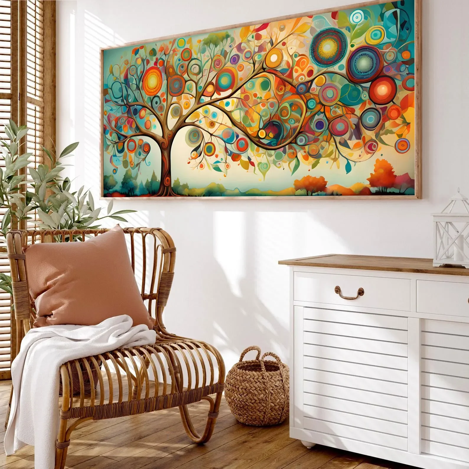 

Large 5D DIY Diamond Painting Colorful Tree Landscape Full Square Round Diamond Mosaic Embroidery Cross Stitch