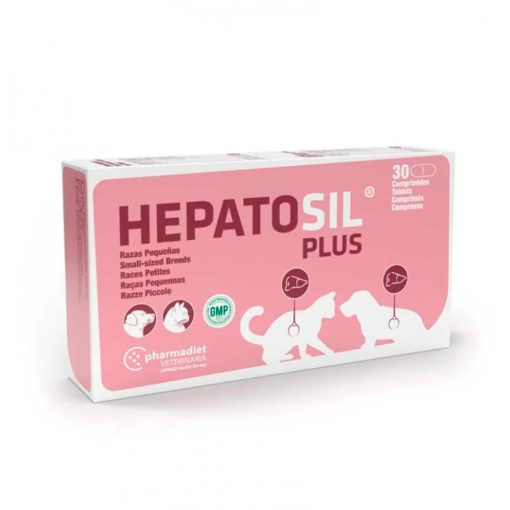 Farmadiet Hepatosil Plus Suplemento para la Función Hepática en Gatos y Perros de razas Pequeñas - 30 Tabletten