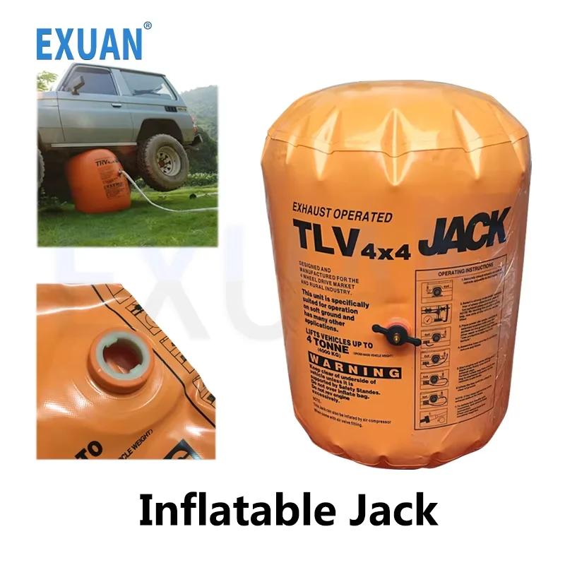 4.5T العادم الهواء جاك سيارة SUV سيدان عجلة دعم الرافعات الطوارئ الهروب الهواء نفخ رفع حقيبة السيارات نفخ جاك #2