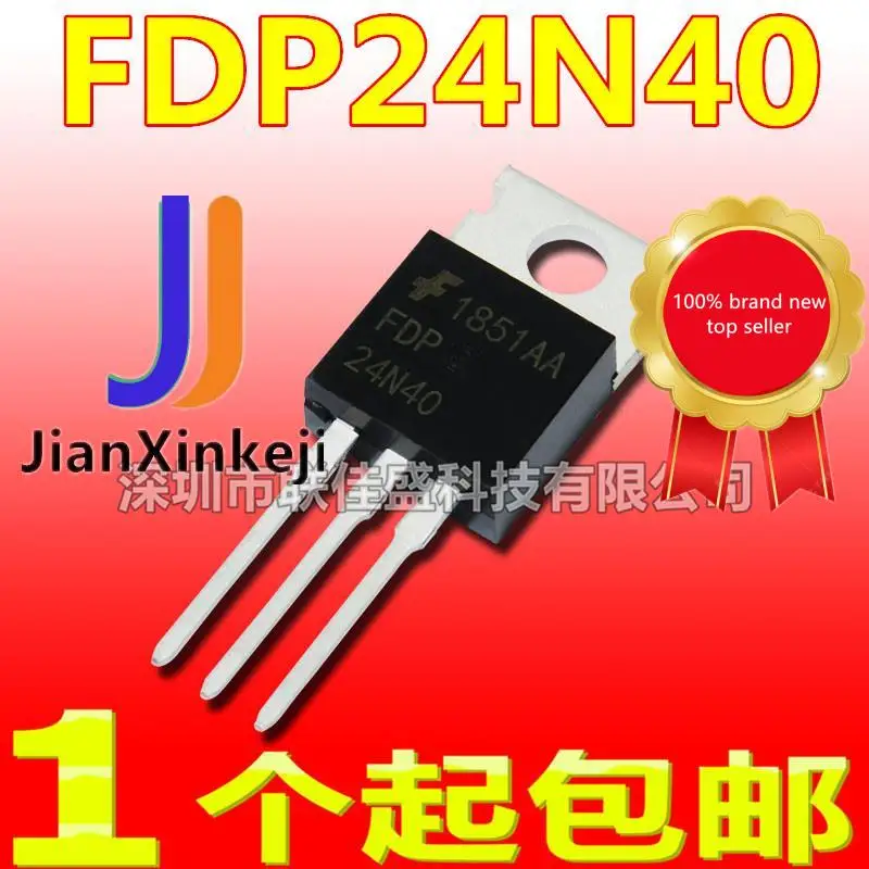 10pcs 100% orginal new  in stock FDP24N40 24N40 24A 400V TO-220 N channel field effect tube