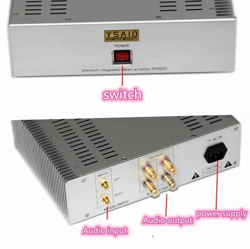 M93C LK140 Схема 150 Вт + 150 Вт Fever HiFi Pure Rear Домашний аудиоусилитель класса A TDA7293 Трех параллельный выход