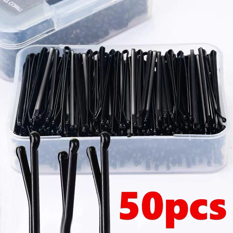 

50pcs Hair Clip Ladies Hairpins Girls Hairpin Curly Wavy Grips Hairstyle Hairpins Women Bobby Pins Styling Hair Accessories