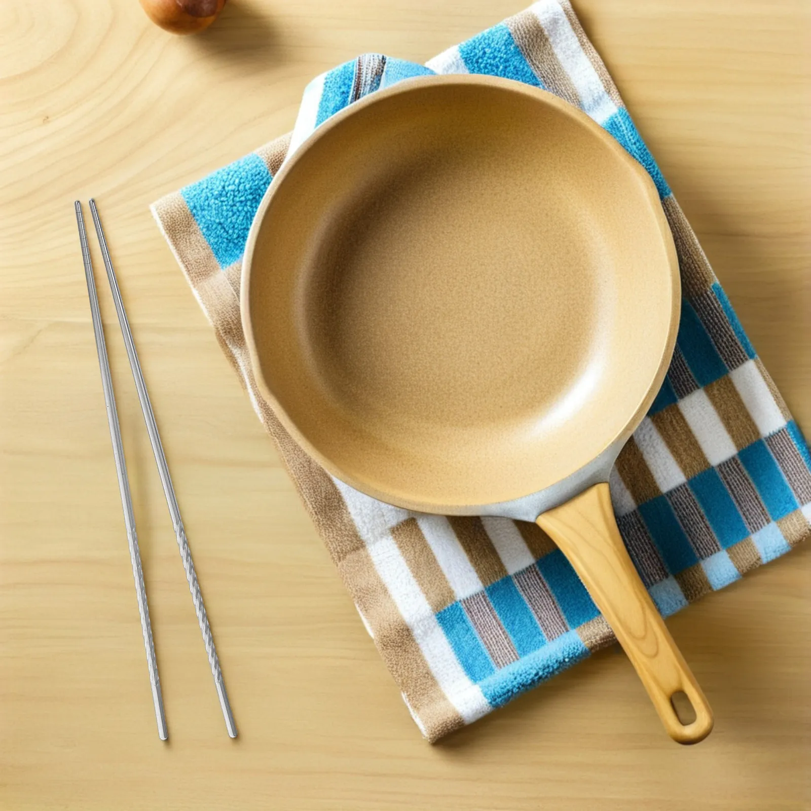 6Pairs 38.8 Cm Stainless Steel Chopsticks Extra Long Non Slip Threaded Round Reusable Cooking Utensils for Frying Noodle Soup