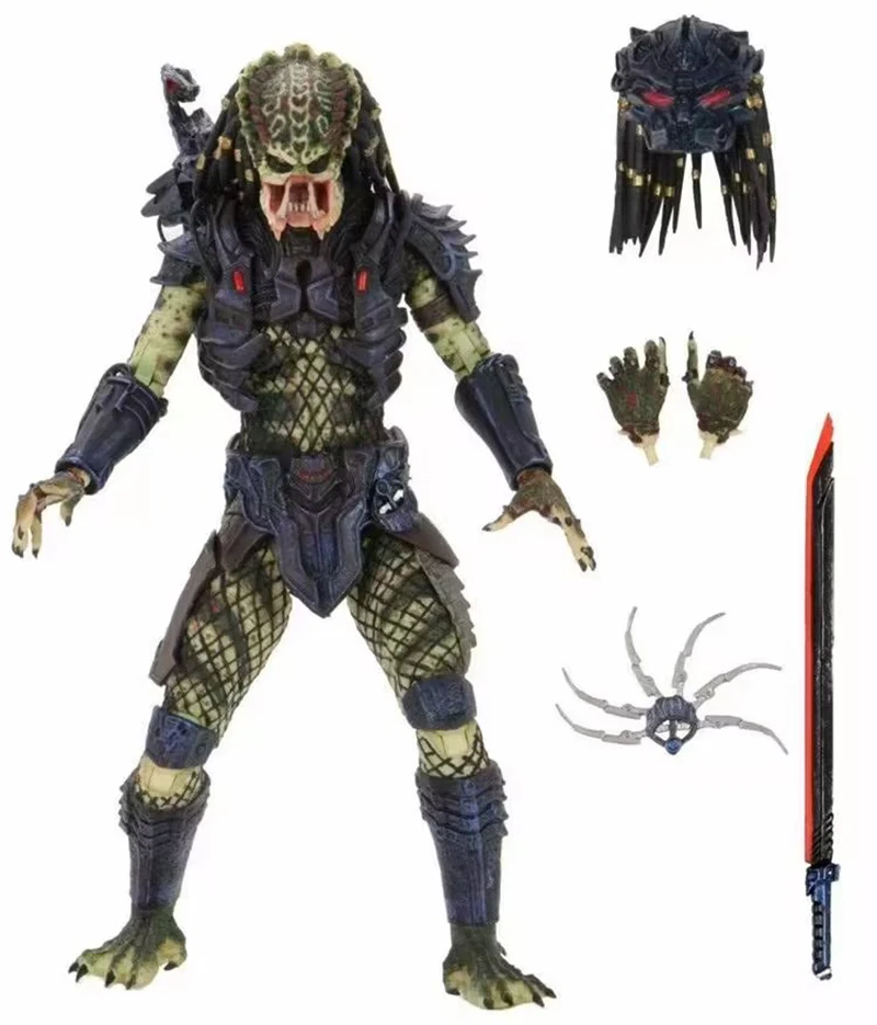 NECA Predator VS Alien Armored Lost Predator Action Figure Ultimate Armor Lost Hunter Predator Alien Hunter Series Model Toys