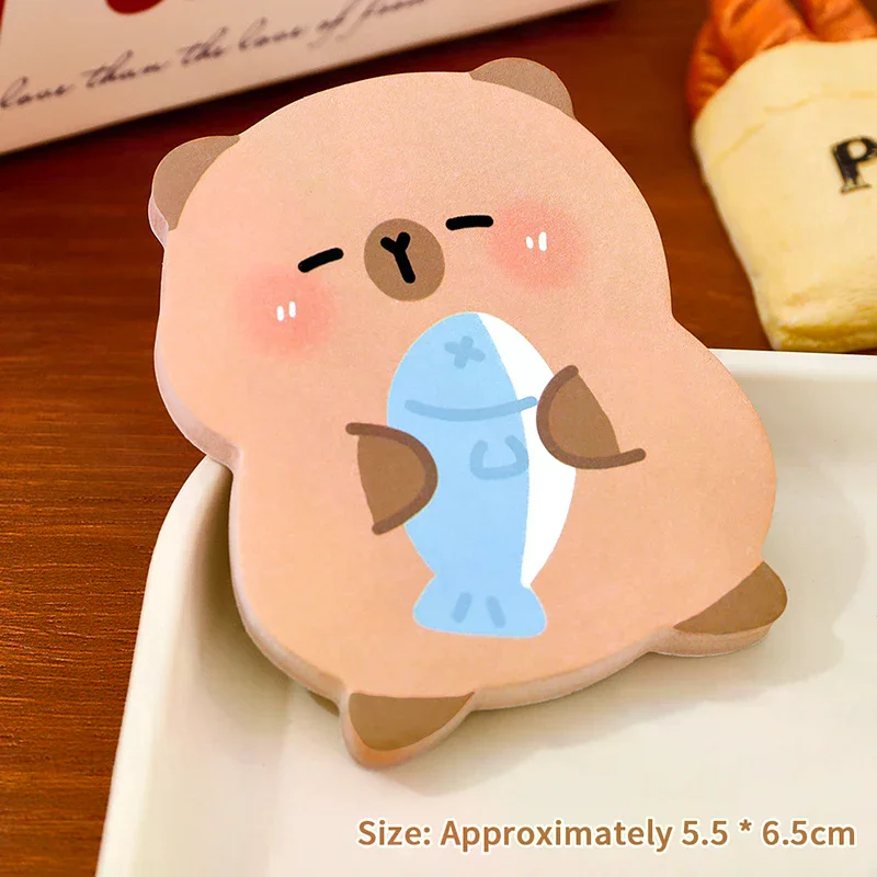 60 ورقة كابيبارا بوست ملاحظات لاصقة عالية الجودة لطيف قابلة لإعادة الاستخدام ملاحظات لاصقة الكرتون لاصق ملاحظات لاصقة طالب القرطاسية #5