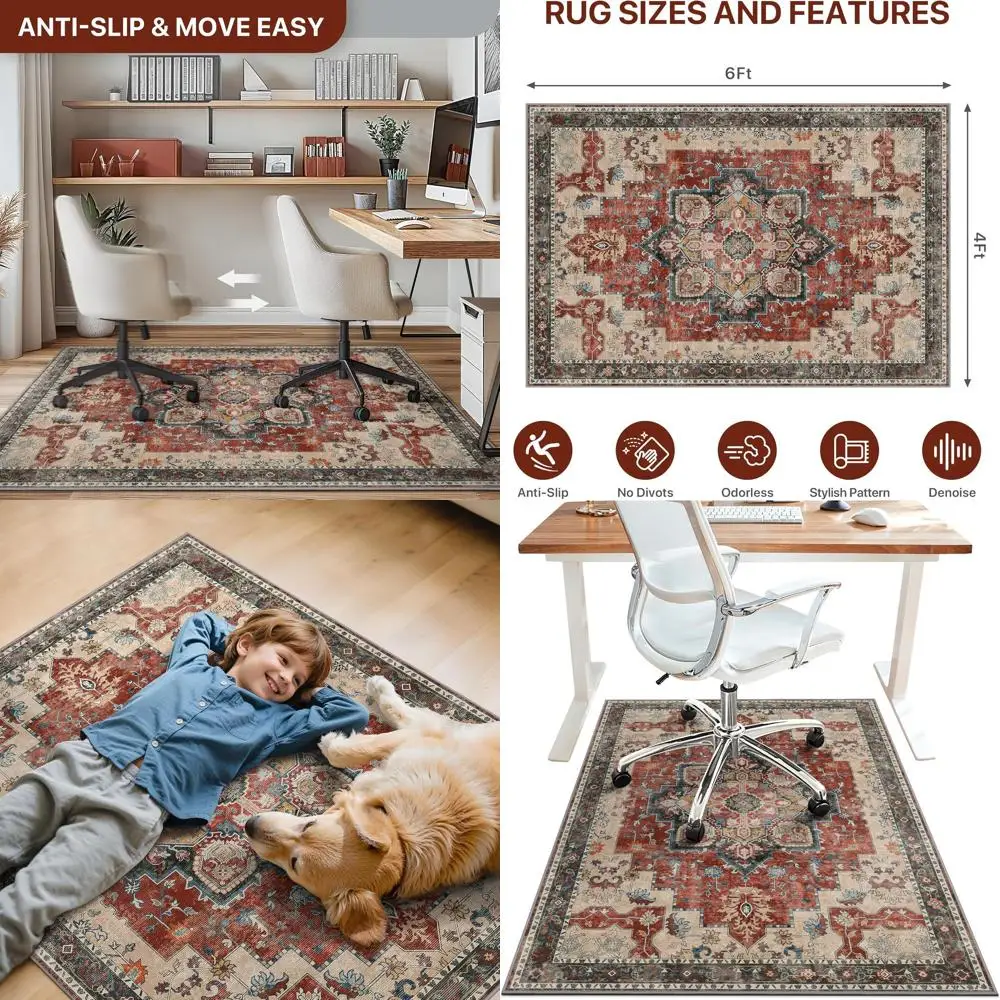 

Коврик для стула из твердой древесины 48x72, защитный ковер для стола, моющийся виниловый коврик с низким ворсом