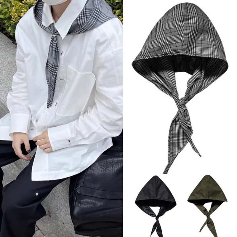 

Original Cotton Hooded Shawl Scarf Dopamine Series Bandage Turban Japanese Style False Collar Hat For Men Women All Season Wear