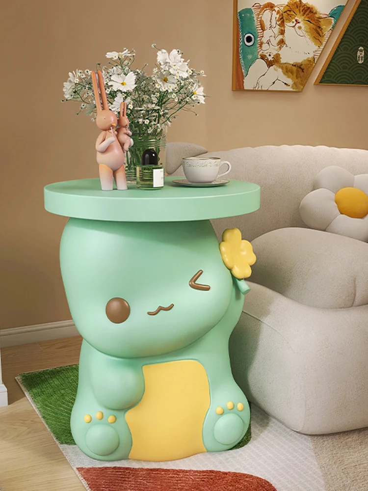 

Creative cute Bear few creamy edges Instagram style living room sofa small coffee table corner table children's bedside table