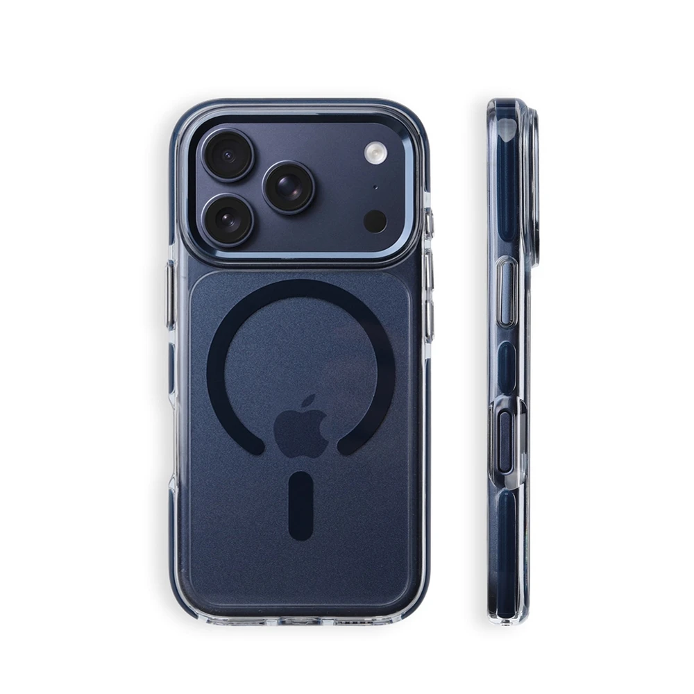 Magnetische Transparente Stoßfeste Legierungs-Linsen-Schutzhülle für iPhone 18 17 Pro Max für Magsafe Kabelloses Laden Bumper Clear Cover – Detail 6