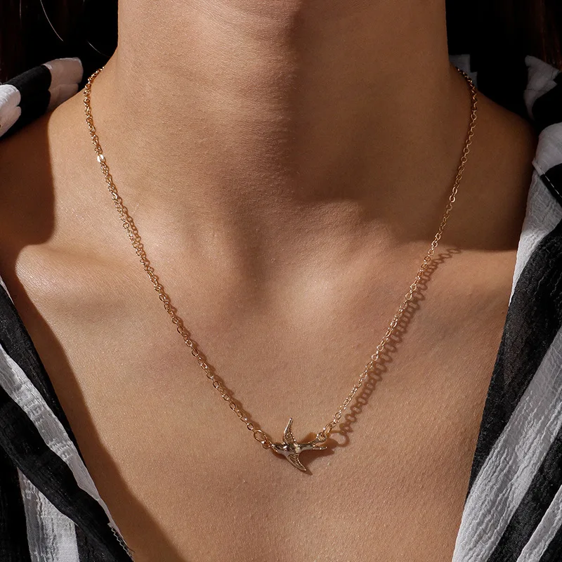 Aihua Romantische Taube Taube Anhänger Halsketten Einfache Ketten Halsketten für Frauen Mädchen Mode Schmuck Geschenke – Detail 8