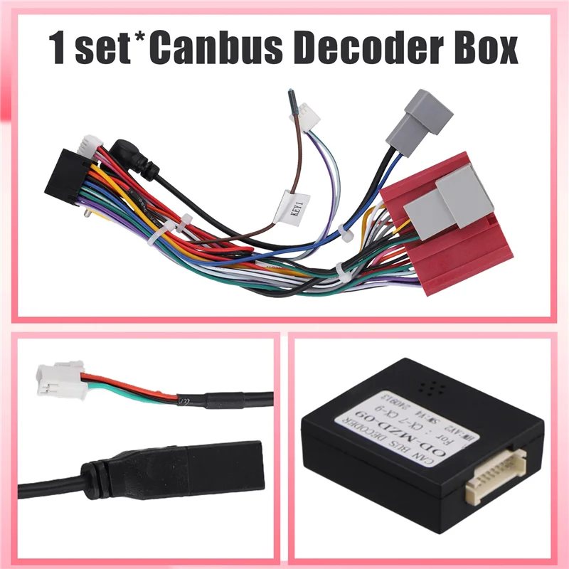 ZIZI 16Pin สายไฟกล่องถอดรหัส Canbus อะแดปเตอร์สําหรับ Mazda CX-7 CX-9 CX7 CX9 Android สเตอริโอ