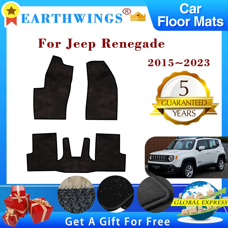 Dla Jeep Renegade 2016 2017 2018 2015 ~ 2023 dywaniki samochodowe dywaniki Panel antypoślizgowy Pad Premium niestandardowe podkładki pod stopy akcesoria