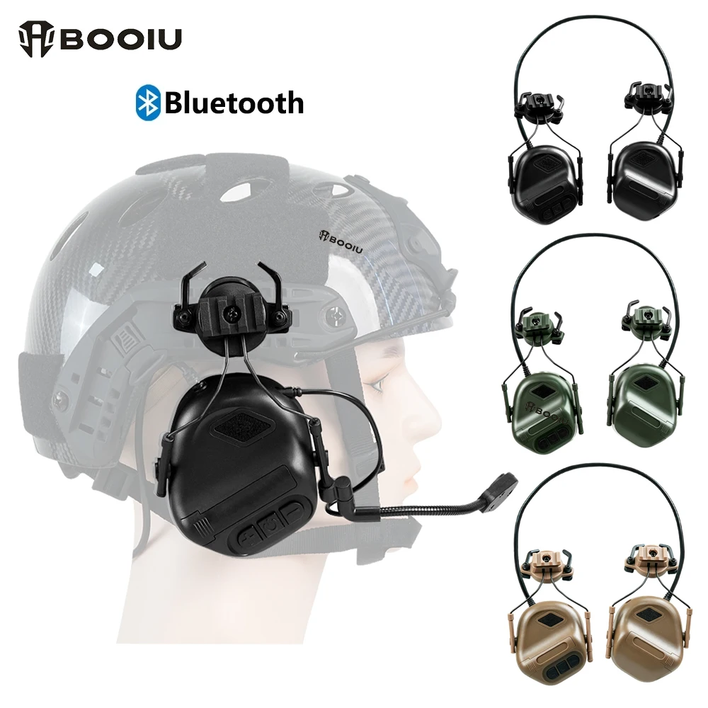 booiu-tactical-bluetooth-headset-fast-helmet-headphones-electronic-outdoor-shooting-airsoft-earmuffs-headset-with-bracket