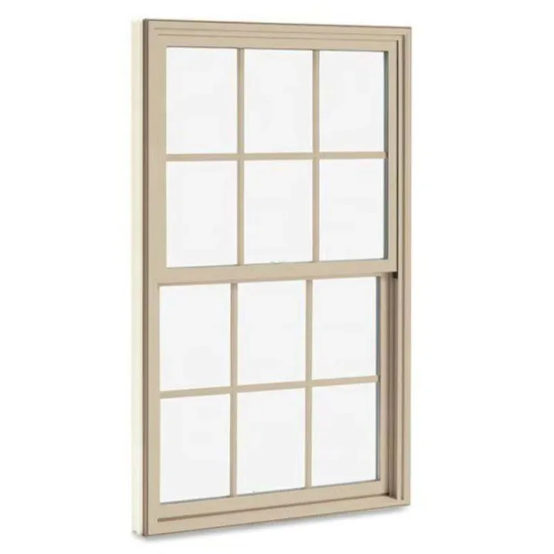 New Products Modern Hung UPVC Window Frames with Decorative Profiles for Bedroom Home Use