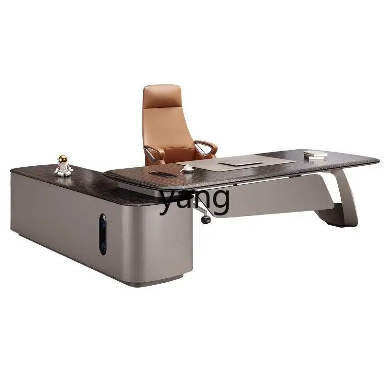 

LMM light luxury desk high-end boss table manager office table and chair combination