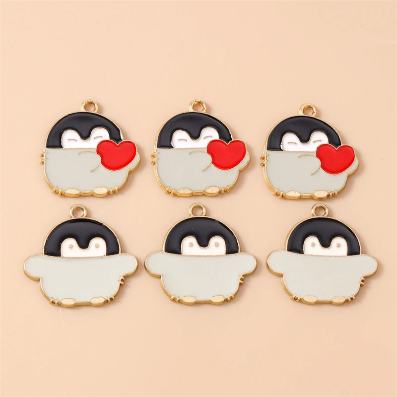 

20pcs Cartoon Animal Charms Enamel Penguin Charms Pendants for Jewelry Making Necklaces Earrings Bracelet DIY Crafts Accessories