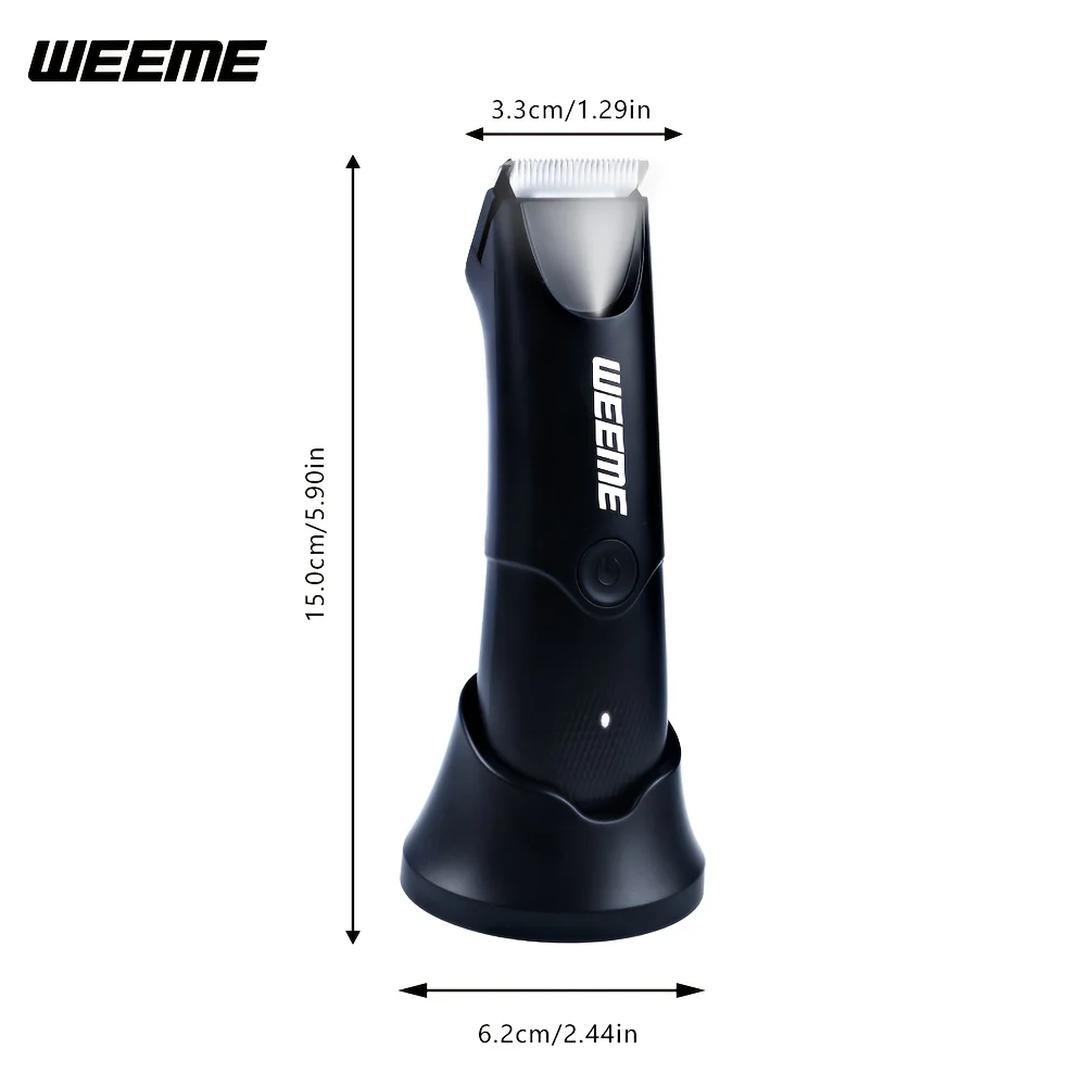 WEEME Electric Body Hair Trimer for Women Men USB Rechargeable LCD
