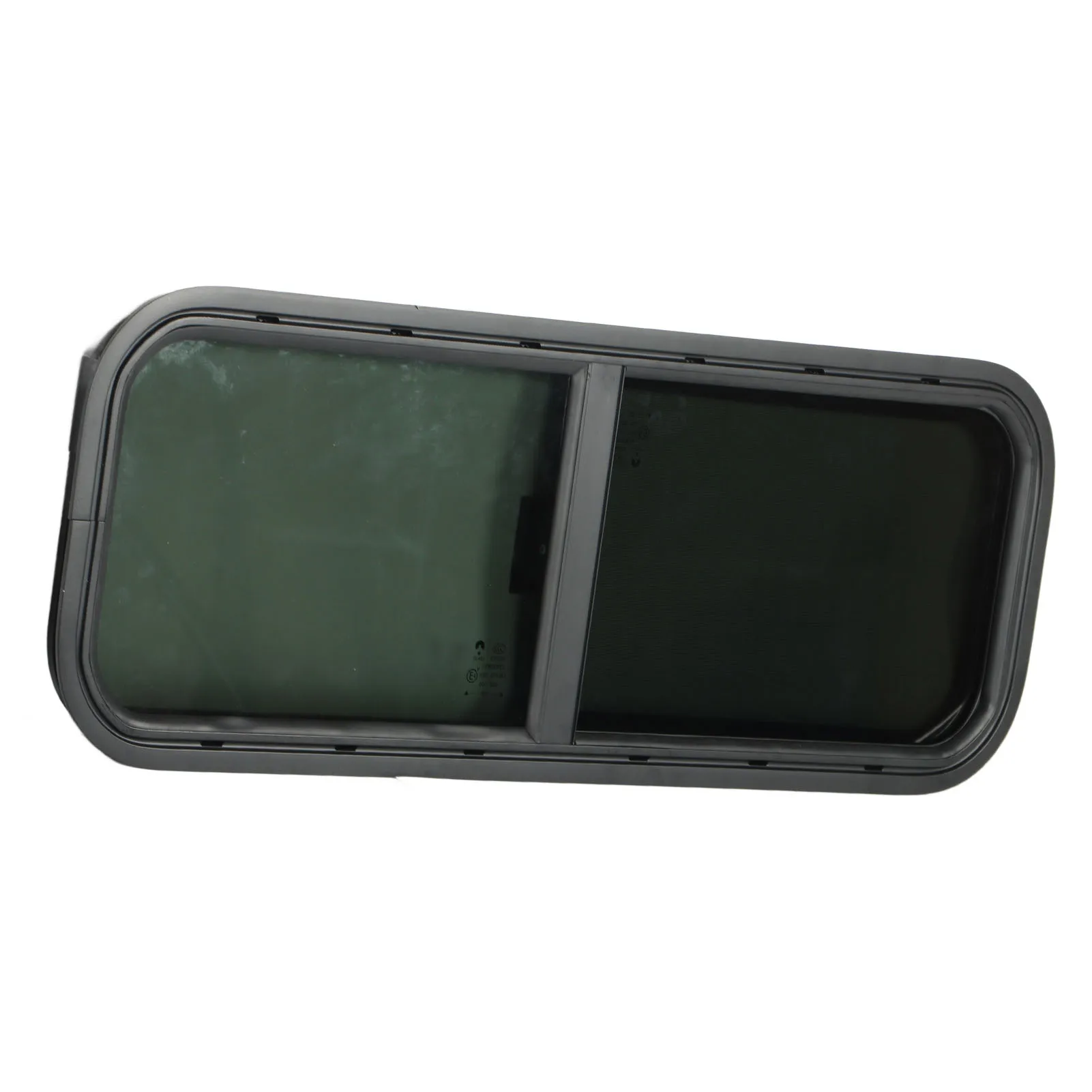 900x300mm 丸角 RV スライド式窓 ブラック強化ガラス シェード窓 虫除け付き キャンピングカー RV トレーラー用