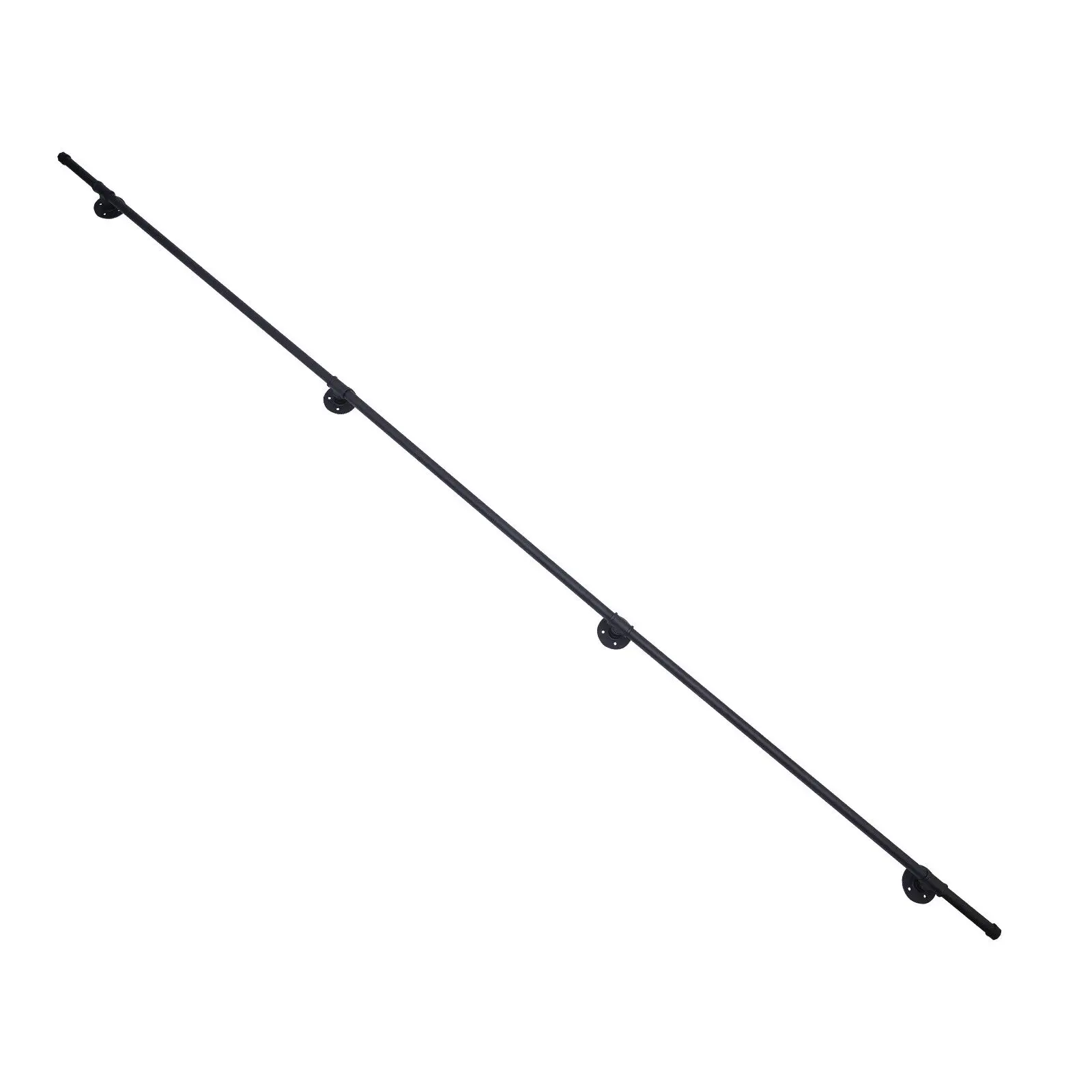 10ft Multifunktionaler Treppenhandlauf Schwarz Eisen Loft Rohr Handlauf Wand Neu