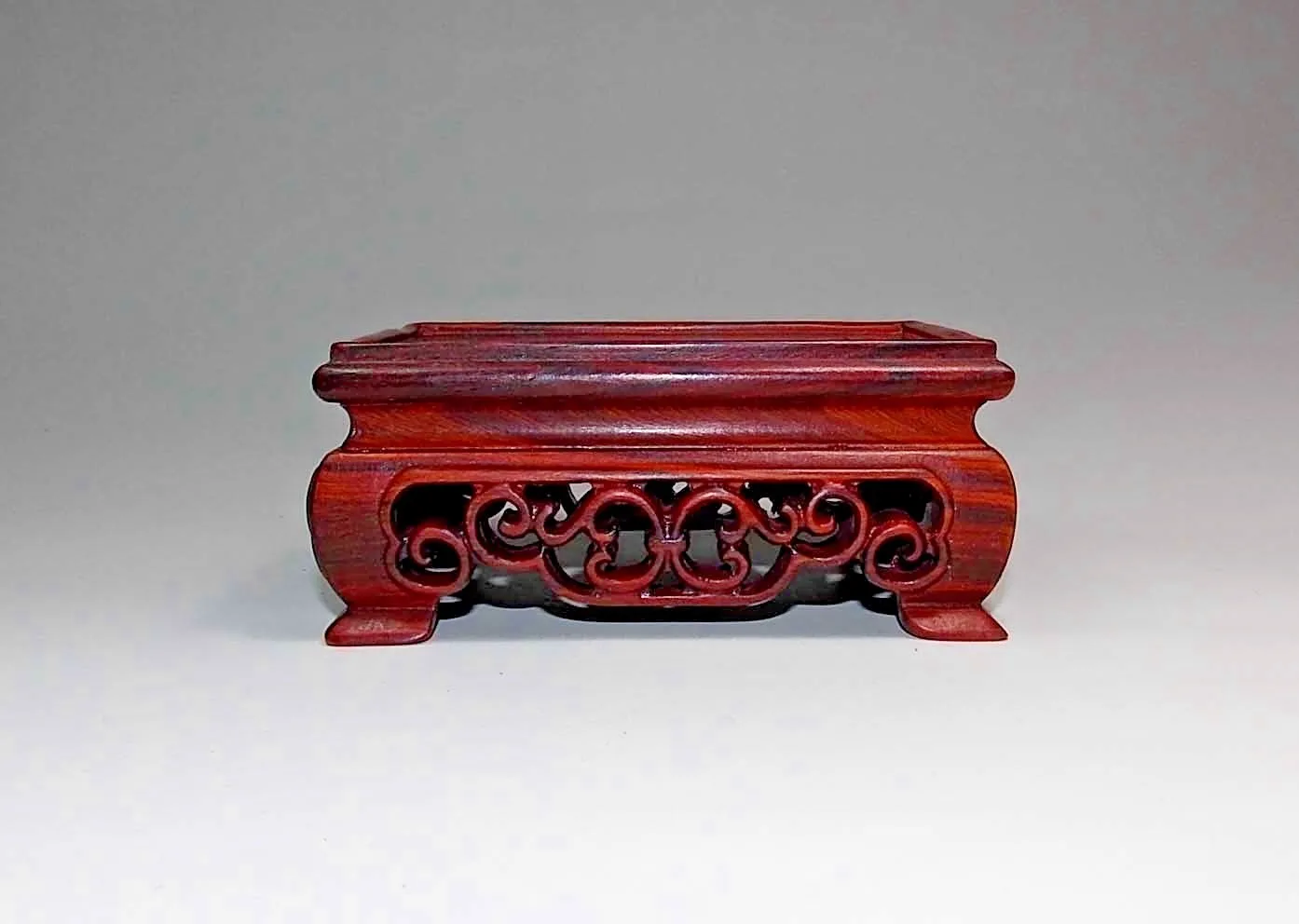 

5.1" Rosewood Rectangle Base Display Stand for Vase Teapot Flowerpot Statue