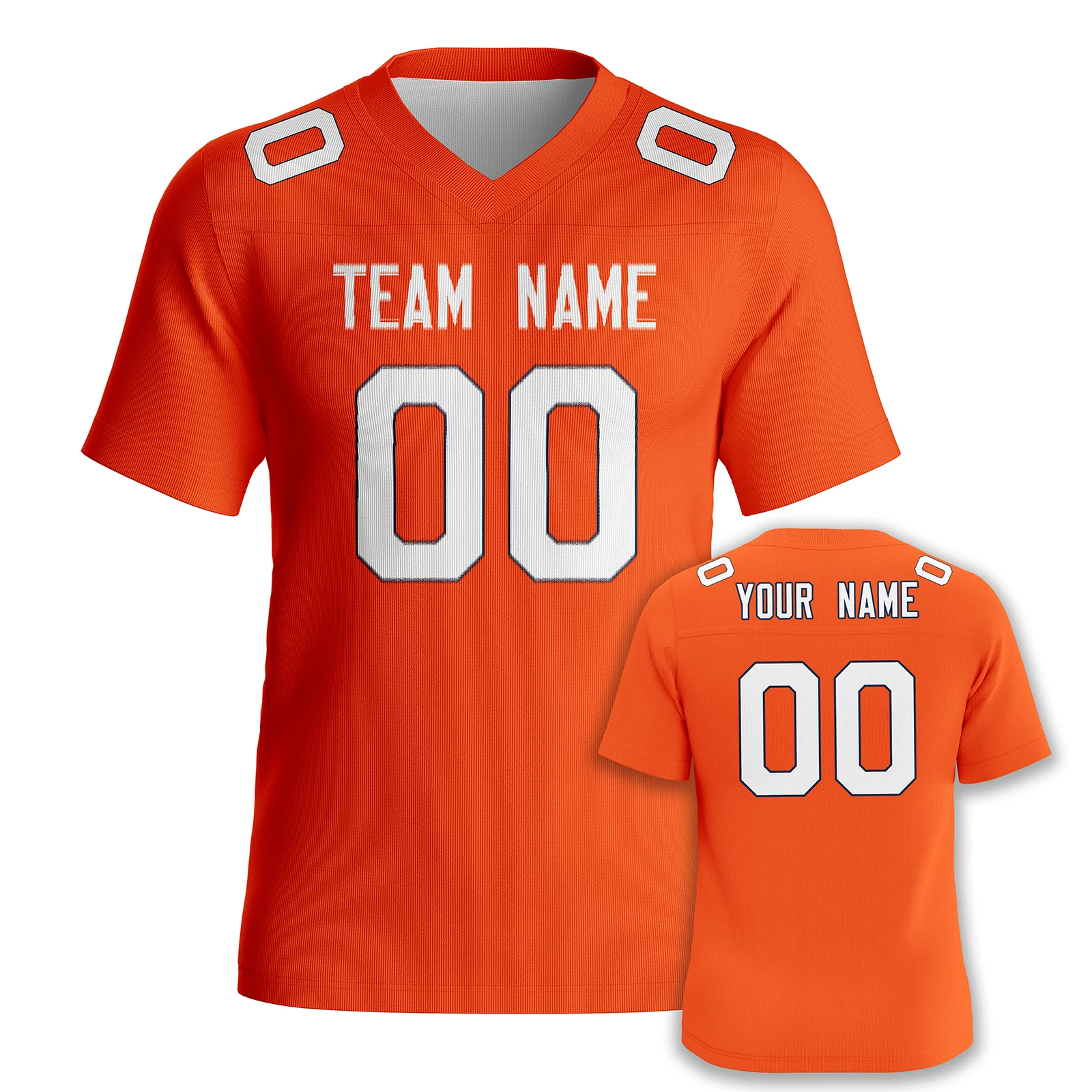 

Personalized America Football Jersey with Team Name Number Custom Orange Football Jerseys Set Gifts Fan for Men Women Youth Kids
