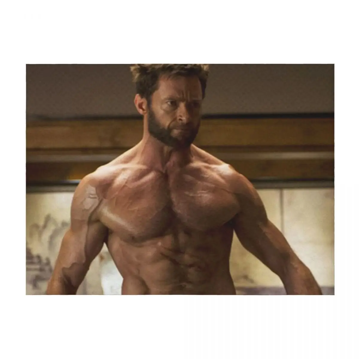 

hugh jackman Throw Blanket Decorative Sofa christmas decoration Retros Polar Blankets