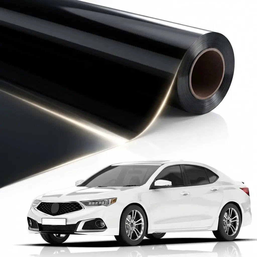 

Car window film for privacy, sun protection, anti-glare, UV blocking, and scratch resistance in 5 layers