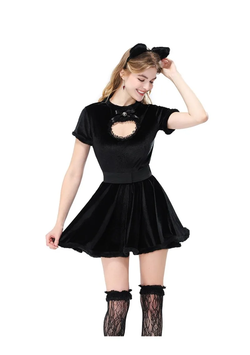 Robe Soubrette Chat Gothique – photo 2