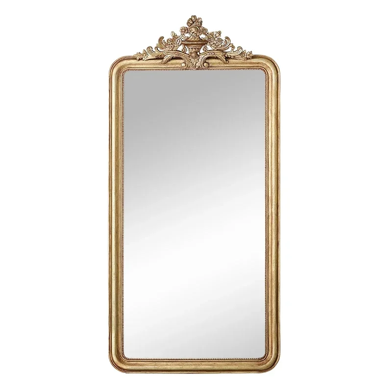Full Body Retro Dressing Mirror, Wall Mounted Fitting Mirror For Bedroom And Clothing Store With Large Viewing Area