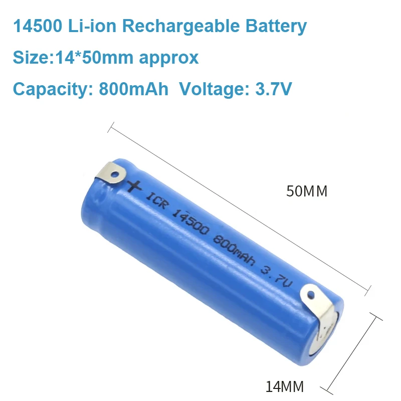 3.7V 14mm X 49MM Li-ion Battery For RQ1275 RQ1295 RQ1296 RQ1250X RQ1260X FS375 FS376 FS378 FS379 FS377 Electric Shaver