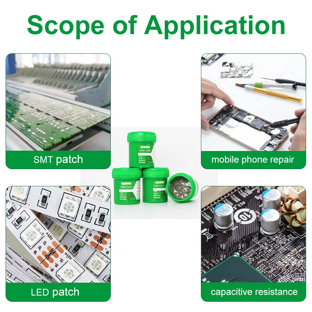 Solder Paste Low Temperature Flux For Soldering Led Sn42bi58  Smd Repair Tin Paste