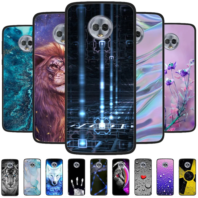 Capa de silicone tpu macia à prova de choque para moto g6 plus, capa para motorola moto g6 plus, capa de desenho animado g 6 g6plus