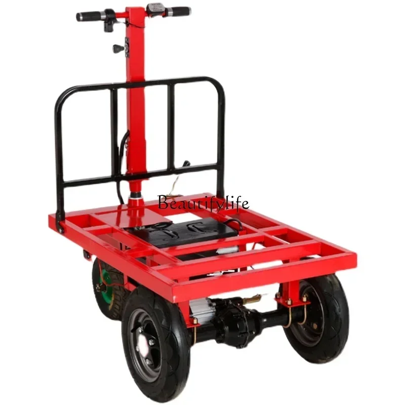 

Foldable Electric Four-Wheel Flat Truck Three-Wheel Hand Push Elevator Small Dray