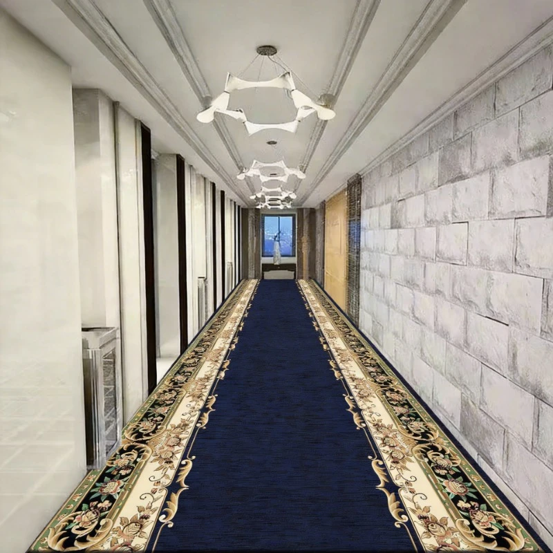 

Retro Plain Color Home Corridor Decor Carpet Large Stairway Aisle Non-Slip Easy Clean Long Rug for Entryway