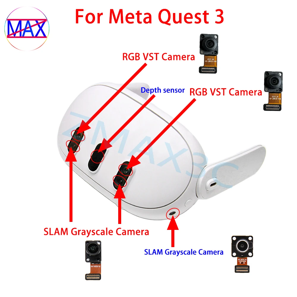 Original SLAM Grayscale Camera For Oculus Quest 3 VR Headset RGB VST Recognition Camera Sensor Replacement Part For Meta Quest 3