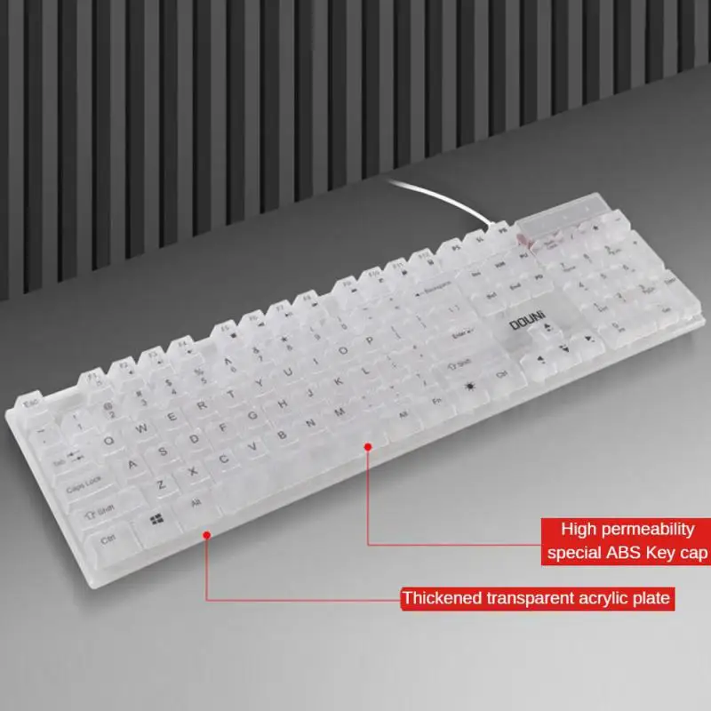 Engineering Design Dual Mode Keyboard Silent Durable Keyboard High Performance Gaming Keyboard Wired Keyboard Cool