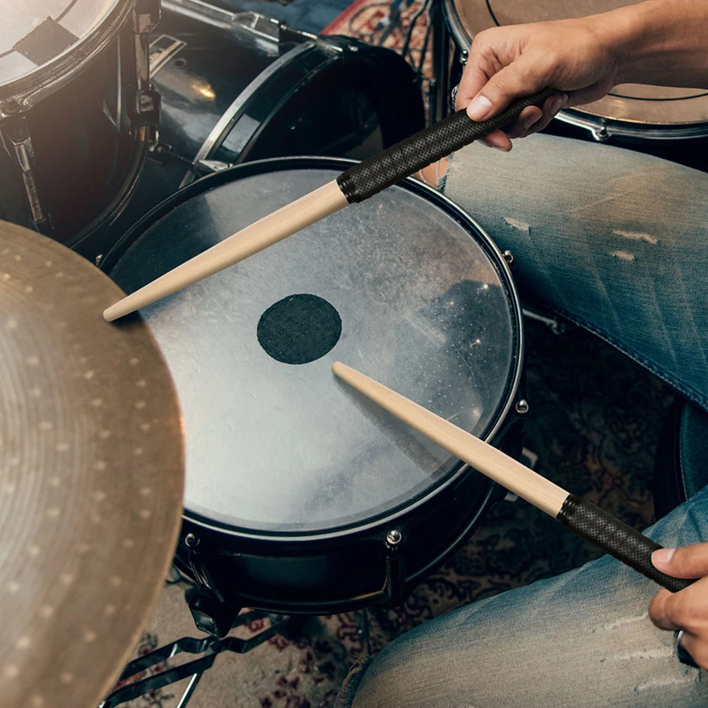 

2Pairs Rhythm Drumsticks Wooden Strong Anti Slip Portable Lightweight Drum Stick Accessories for Drummers Drum Sticks