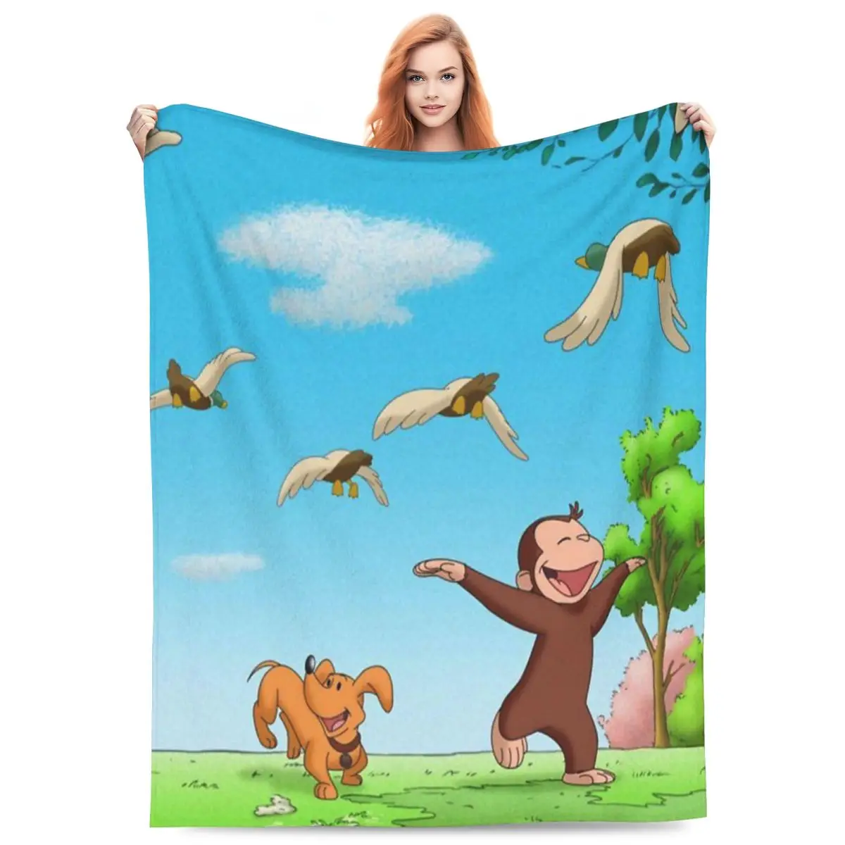 غريب جورج بطانية الفانيلا أريكة رمي بطانية سوبر لينة رمي البطانيات للأريكة الفراش مكتب يلقي المفرش لحاف