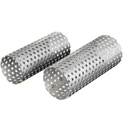 SS304 stainless steel metal Y filter mesh tubes 35mm pipes cylinder with holes pattern water food grade 50mm