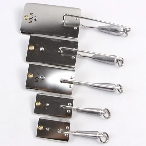 Cepilladora de pesca de acero inoxidable, equipo de pesca de atún duradero de gran tamaño, equipo de pesca de aguas profundas, herramienta de pesca de aguas profundas