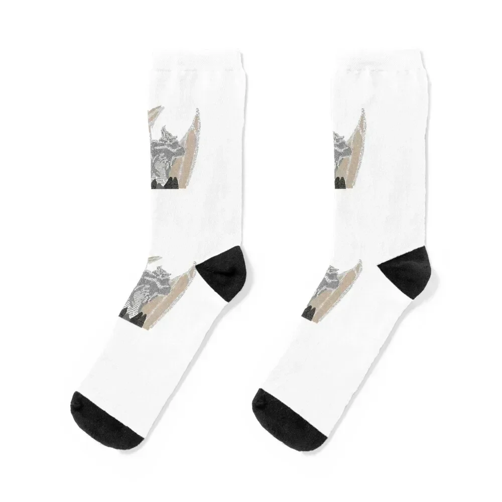 

Fantasmic Newsprint Socks floral christmas gift winter halloween Men's Socks Women's